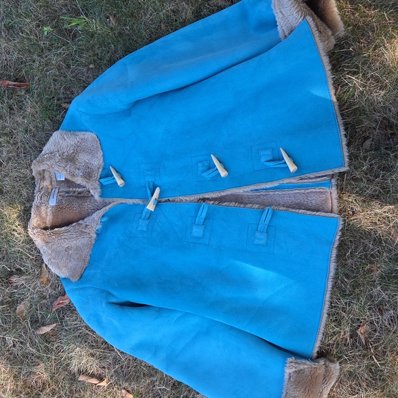 MARISA Christina Blue Faux Suede Toggle Jacket. Excellent - Picture 1 of 3